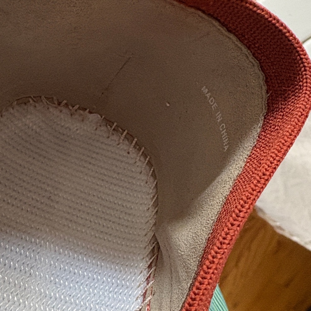 Eileen Fisher Prosper Platform Sneakers Brick Red Woven Slip Ons Size 10 - Picture 11 of 13